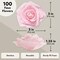 100 Pack Light Pink Artificial Flowers, Bulk Stemless Fake Foam Roses, 3 in